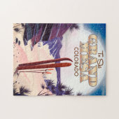 Puzzle grand mesa, affiche de ski Colorado. (Horizontal)