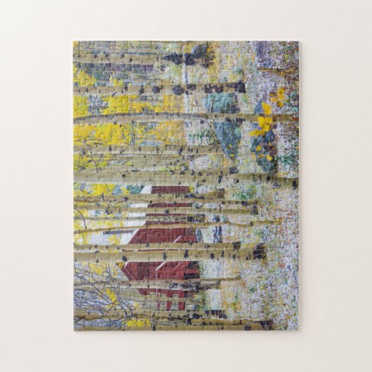 Puzzle Grand Mesa cabine solitaire dans une forêt (Vertical)