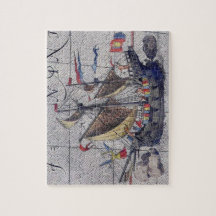 Grand navire et carte de l'océan Pacifique