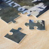 Puzzle Grand Oiseau De Héron Bleu Dans L'Art De L'Herbe (Côté)