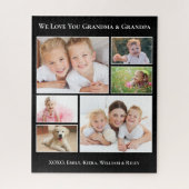 Puzzle Grand-parents 6 Photo Noir (Vertical)