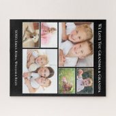 Puzzle Grand-parents 6 Photo Noir (Horizontal)
