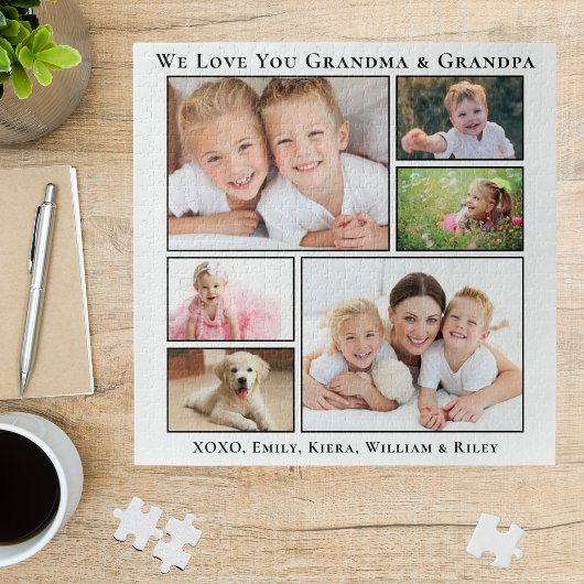 Puzzle Grand-parents Vous aiment Photo personnalisée