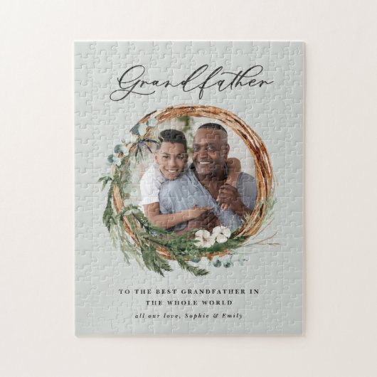 Puzzle Grand-père de la photo en papier feuilleté chic mo (Vertical)