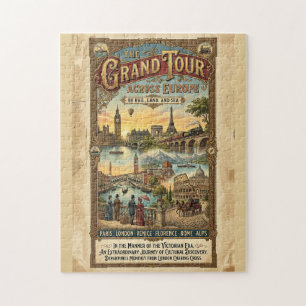 Puzzle Grand Tour Vintage à travers l'Europe Voyage Victo