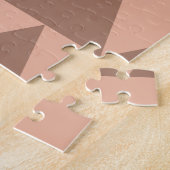 Puzzle Grand Triangles géométriques Mocha Mousse Dusty ro (Côté)
