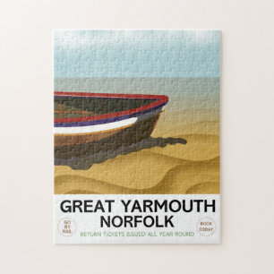 Puzzle Grand Yarmouth Norfolk Affiche de voyage Vintage