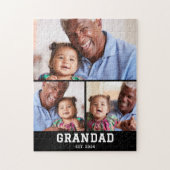 Puzzle Grandad Established Modern Bold 3 Photo (Vertical)