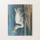 Puzzle Grande Aigrette d'Audubon : Oiseau côtier vintage (Vertical)