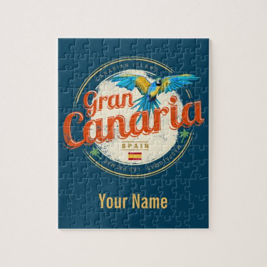 Puzzle Grande Canarie Parrot Canaries Espagne Vintage (Vertical)