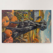 Puzzle Grande Dane Chien Automne Récolte Thankgiving (Horizontal)