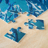 Puzzle Grande école Grey de poisson d'océan (Côté)