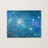 Puzzle Grande école Grey de poisson d'océan (Horizontal)