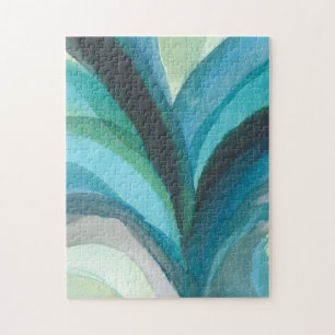 Puzzle Grande feuille bleue I