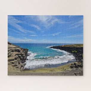 Puzzle Grande île Hawaï -16x20 - de plage verte de sabl