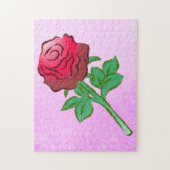 Puzzle Grande Rose Rouge (Vertical)