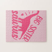 Puzzle Grande soeur Saurus en rose (Horizontal)