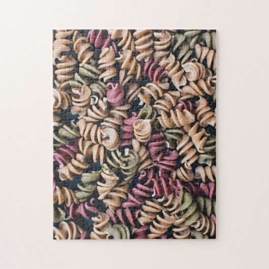 Puzzle Grandes pâtes colorées Fusilli (Vertical)
