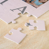 Puzzle GRANDMA moderne Collage photo Script Message Rose (Côté)