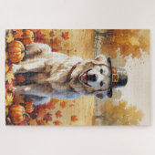 Puzzle Grands Pyrénées À L'Automne Feuilles L'Art Thanksg (Horizontal)