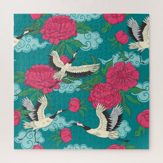 Puzzle Granes Peonies : Graphiques floraux Vintages (Vertical)