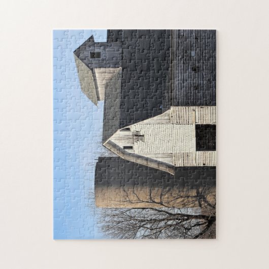 Puzzle Grange blanche rustique (Vertical)