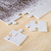 Puzzle Grange Rouge Dans La Neige (Côté)