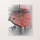 Puzzle Grange rouge magnifique (Vertical)