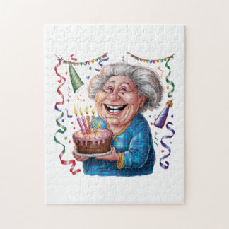 Puzzle Granny Anniversaire Grand Sourire