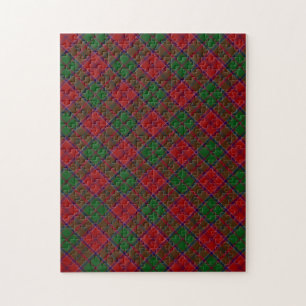 Puzzle Grant Clan Tartan Plaid Motif