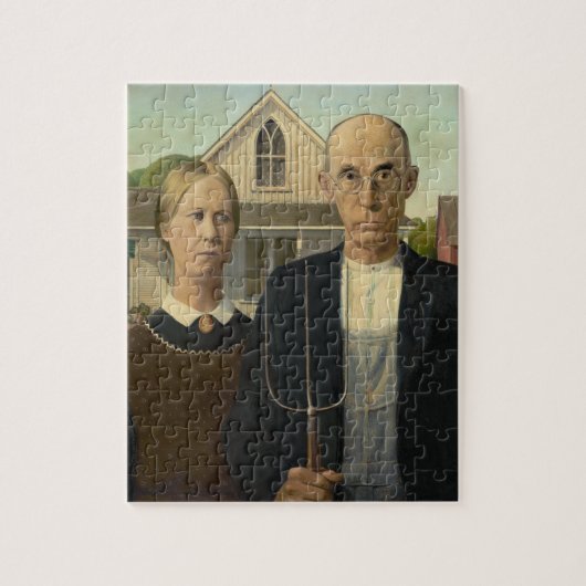 Puzzle Grant Wood - gothique américain (Vertical)