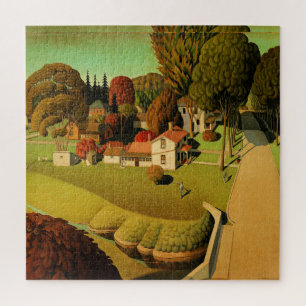 Puzzle Grant Wood - Le lieu de naissance d'Herbert Hoover