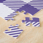 Puzzle Grape on Violet Plaid (Côté)