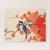 Puzzle Grapevine Vintage d'automne et d'oiseaux du Japon (Horizontal)