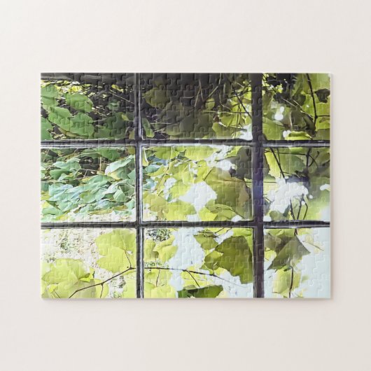 Puzzle Grapevines Seen Through Window (Horizontal)