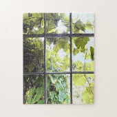 Puzzle Grapevines Seen Through Window (Vertical)