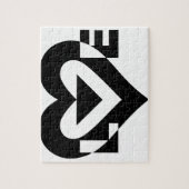 Puzzle Graphique d'amour cool, noir (Vertical)