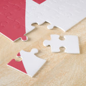 Puzzle Graphique d'amour cool, rose cerise (Côté)