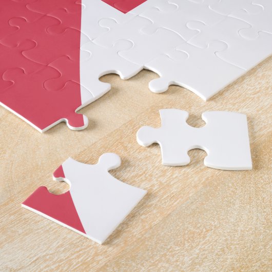 Puzzle Graphique d'amour cool, rose cerise (Côté)