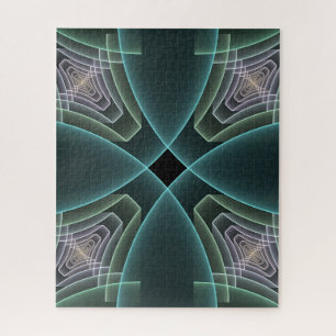 Puzzle Graphique géométrique Turquoise moderne