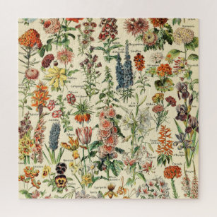 Puzzle Graphique végétal floral à fleurs vintages