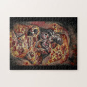 Puzzle Graphisme d'art abstrait piège mortel pizza (Horizontal)