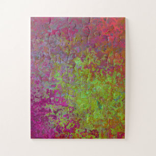 Puzzle Gras, Coloré, Peinture à rayures, Grunge Abstrait