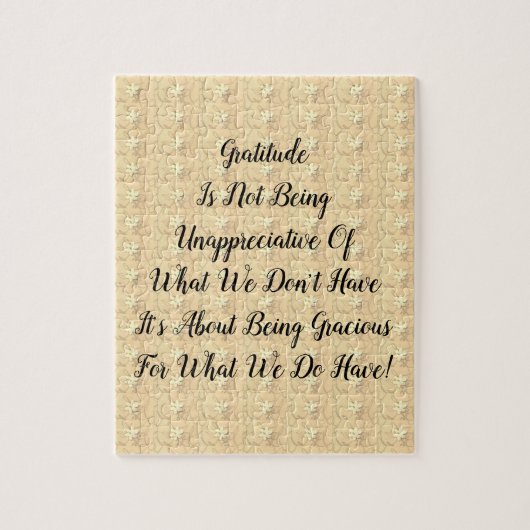 Puzzle Gratitude Abstraite de la floraison blanche (Vertical)