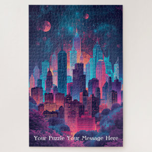 Puzzle Gratte-ciel de fantaisie d'horizon