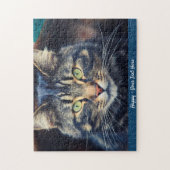 Puzzle Gray Chat ou ajouter votre animal de compagnie pho (Vertical)