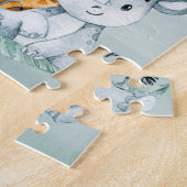 Puzzle Gray Mint Watercolor Cute (Côté)