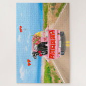 Puzzle Great Dane Chien Valentine's Day Truck (Vertical)