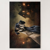 Puzzle Great Dane Halloween Scary (Vertical)