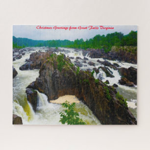 Puzzle Great Falls Virginie. Vœux de Noël